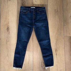 Sam Edelman Dark Indigo Button-Fly Skinny Jeans